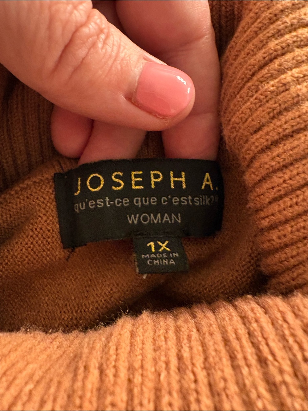 Joseph Women's Ribbed Turtleneck Sweater in Warm Rust